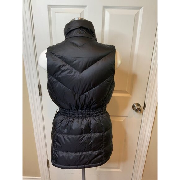 Athleta Black Nylon Goose Down Quilted Puffer Vest W/ Pockets, Size Small - Picture 5 of 6